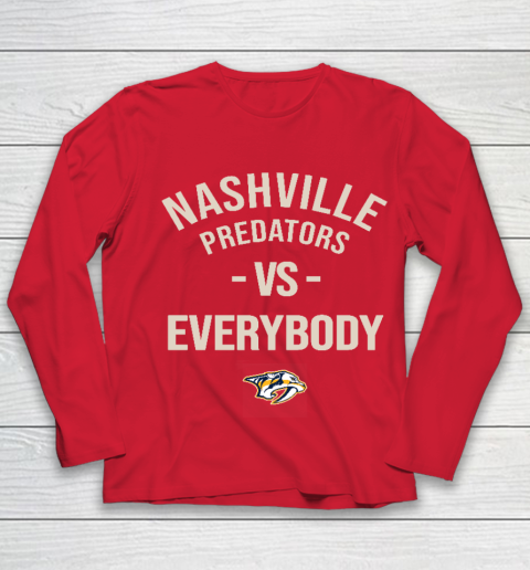 Nashville Predators Vs Everybody Youth Long Sleeve 8