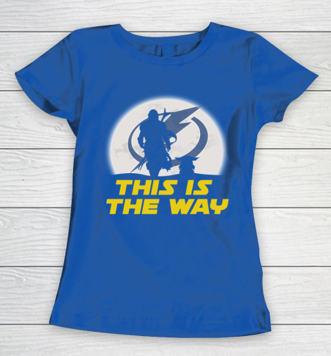 Tampa Bay Lightning NHL Ice Hockey Star Wars Yoda And Mandalorian This Is The Way Women's T-Shirt 8