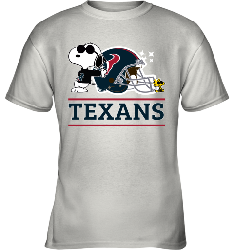 The Houston Texans Joe Cool And Woodstock Snoopy Mashup Youth T-Shirt