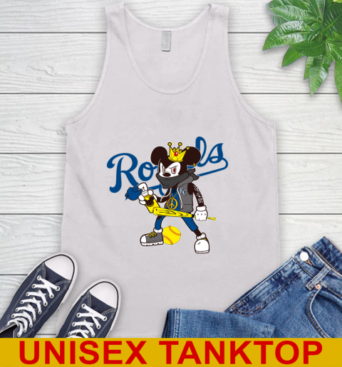 Kansas City Royals MLB Baseball Mickey Peace Sign Sports Tank Top