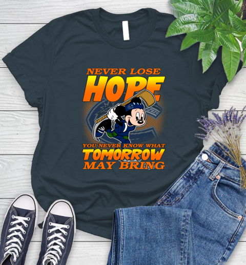Vancouver Canucks NHL Hockey ootball Mickey Disney Never Lose Hope Women's T-Shirt 12 Vancouver Canucks NHL Hockey ootball Mickey Disney Never Lose Hope Women's T-Shirt - Image 12