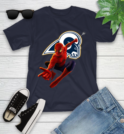 NFL Spider Man Avengers Endgame Football Los Angeles Rams Youth T-Shirt 3