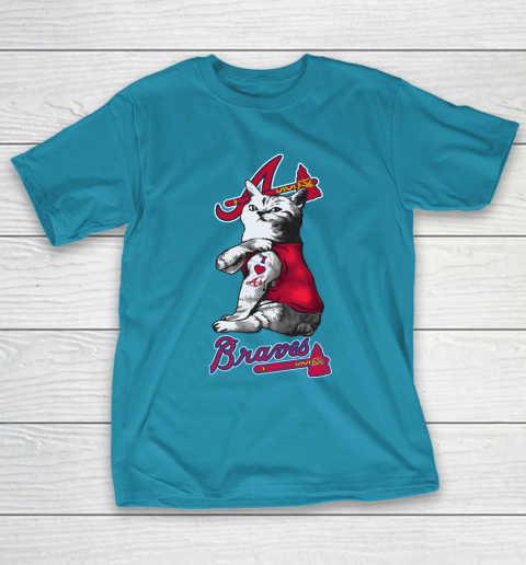 MLB Baseball My Cat Loves Atlanta Braves T-Shirt 7