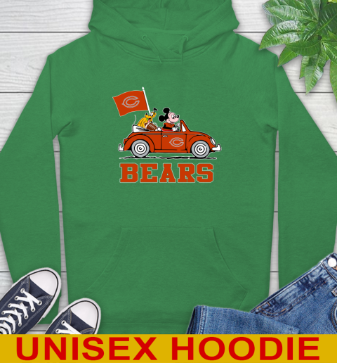 NFL Football Chicago Bears Pluto Mickey Driving Disney Shirt Hoodie 8