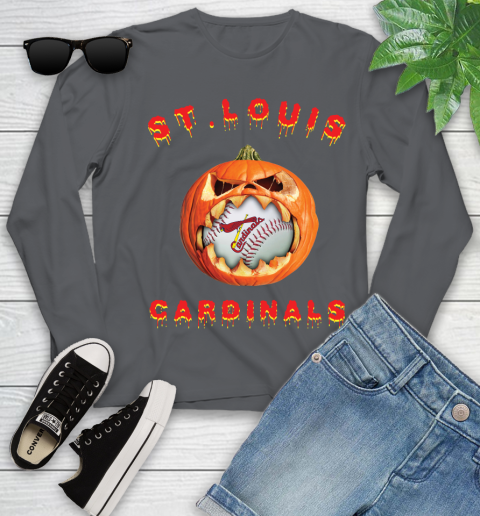 MLB St.Louis Cardinals Halloween Pumpkin Baseball Sports Youth Long Sleeve 8