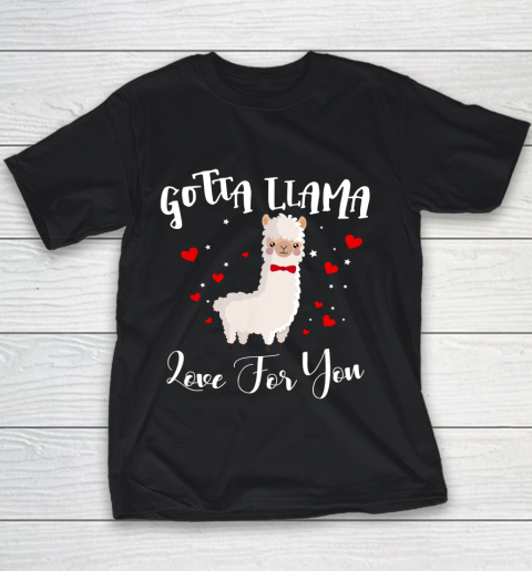 Gotta Llama Love For You Valentine Llamas Gift Youth T-Shirt