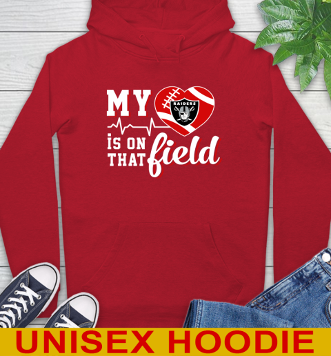 NFL My Heart Is On That Field Football Sports Oakland Raiders Hoodie 11 NFL My Heart Is On That Field Football Sports Oakland Raiders Hoodie - Image 11