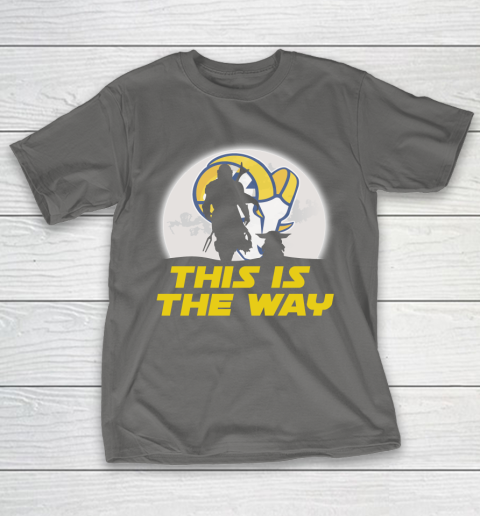 Los Angeles Rams NFL Football Star Wars Yoda And Mandalorian This Is The Way T-Shirt 8