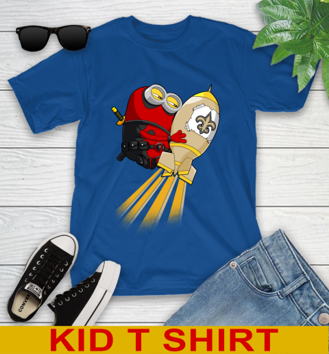 NFL Football New Orleans Saints Deadpool Minion Marvel Shirt Youth T-Shirt 10