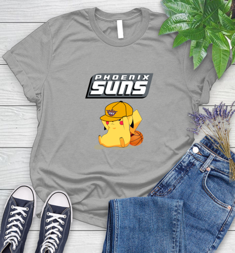 NBA Pikachu Basketball Sports Phoenix Suns Women's T-Shirt 10