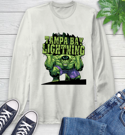 Tampa Bay Lightning NHL Hockey Incredible Hulk Marvel Avengers Sports Long Sleeve T-Shirt 12