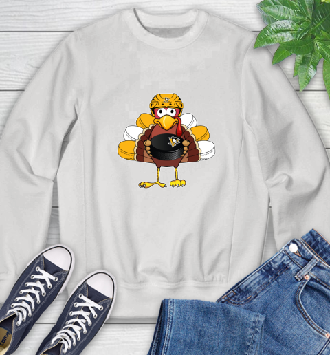 Pittsburgh Penguins Turkey Thanksgiving Day Sweatshirt