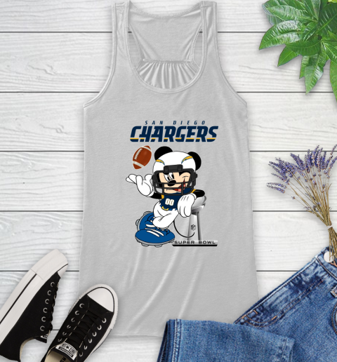 NFL San diego chargers Mickey Mouse Disney Super Bowl Football T Shirt Racerback Tank