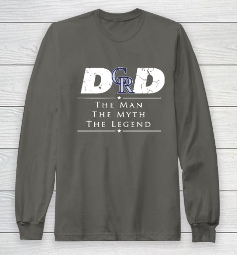 Colorado Rockies MLB Baseball Dad The Man The Myth The Legend Long Sleeve T-Shirt 5