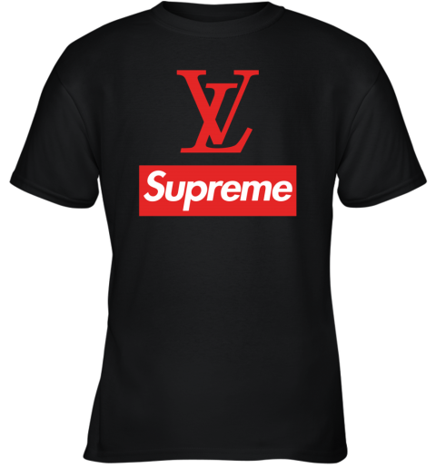 Louis Vuitton Supreme Logo Black Luxury Unisex Hoodie