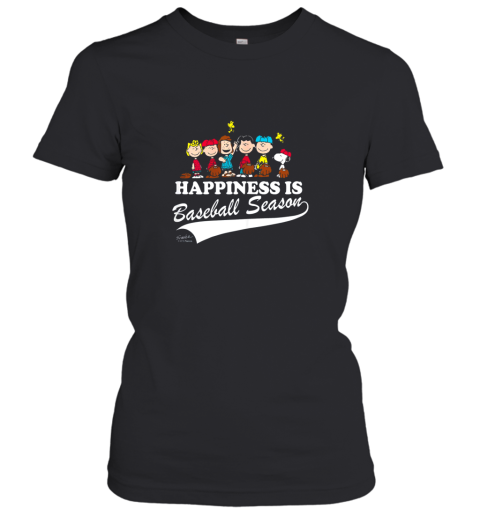 Peanuts Happiness Is Baseball Season Women's T-Shirt