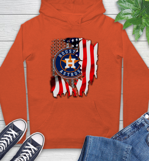 Houston Astros MLB Baseball American Flag Hoodie 4