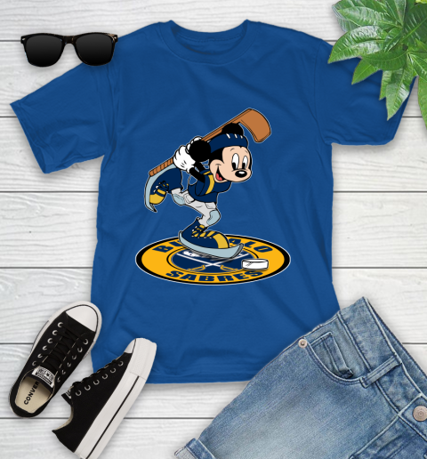NHL Hockey Buffalo Sabres Cheerful Mickey Disney Shirt Youth T-Shirt 9