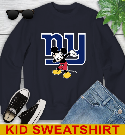 New York Giants NFL Football Dabbing Mickey Disney Sports Youth Sweatshirt 3