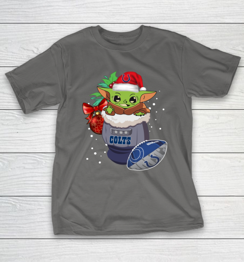 Indianapolis Colts Christmas Baby Yoda Star Wars Funny Happy NFL T-Shirt 9