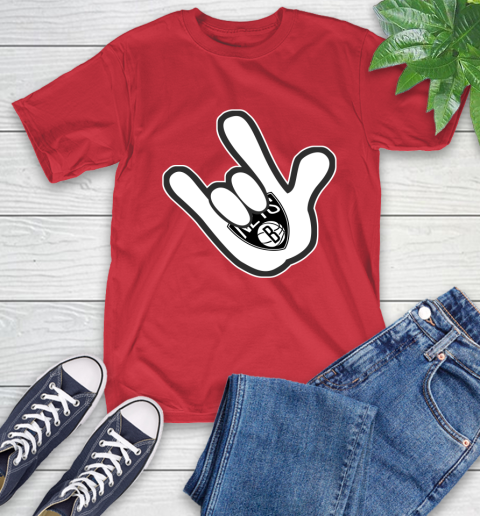 Brooklyn Nets NBA Basketball Mickey Rock Hand Disney T-Shirt 10