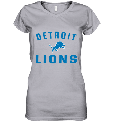 Detroit Lions NFL Line by Fanatics Branded Blue Vintage Victory Women's V-Neck T-Shirt