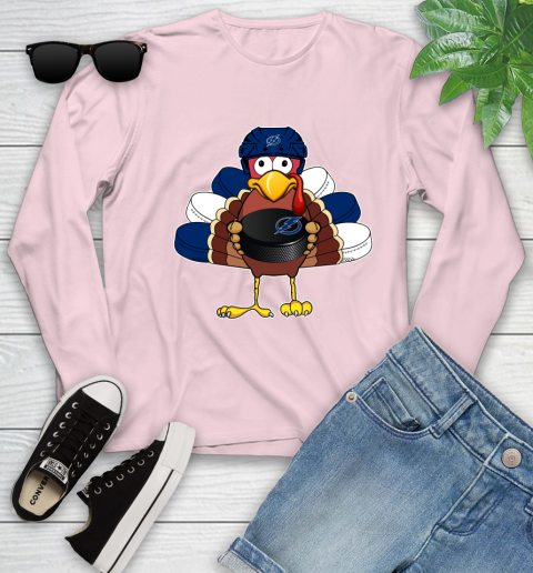 Tampa Bay Lightning Turkey Thanksgiving Day Youth Long Sleeve 10