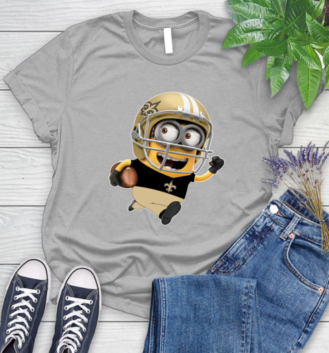 NFL New Orleans Saints Minions Disney Football Sports Women's T-Shirt 5