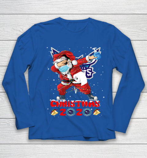 Charlotte Hornets Funny Santa Claus Dabbing Christmas 2020 NBA Youth Long Sleeve 7
