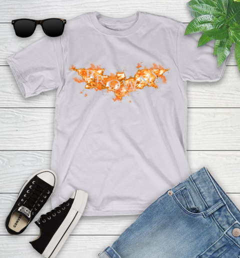 NFL Cleveland Browns Batman Logo DC Football Sports Shirt Youth T-Shirt 4