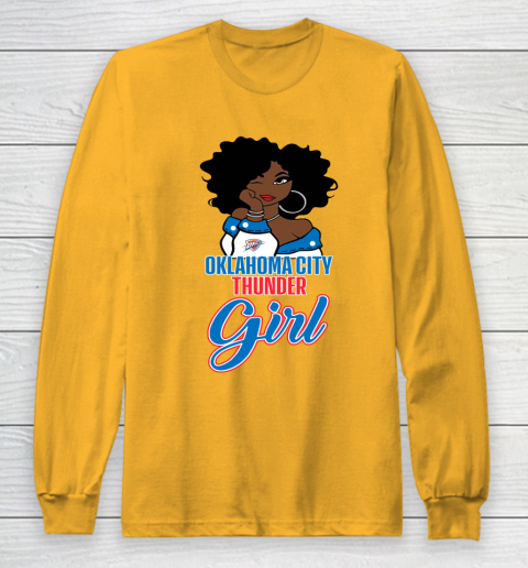 Oklahoma City Thunder Girl NBA Long Sleeve T-Shirt 3