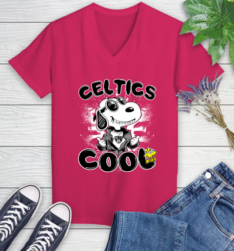NBA Basketball Brooklyn Nets Cool Snoopy Shirt Women's V-Neck T-Shirt 7