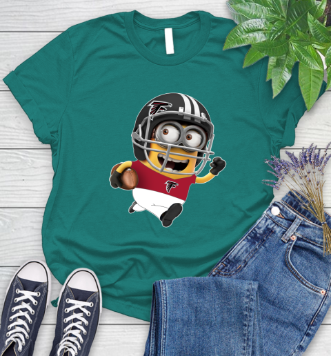 NFL Atlanta Falcons Minions Disney Football Sports Women's T-Shirt 12