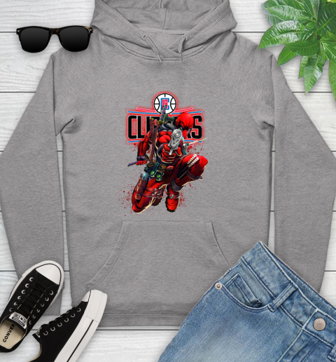 NBA Deadpool Marvel Comics Sports Basketball LA Clippers Youth Hoodie 6