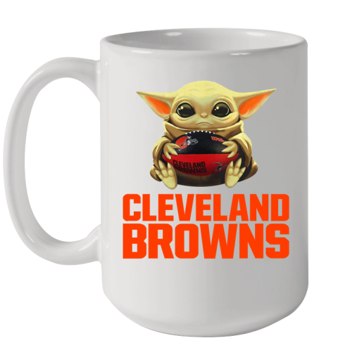 NFL Football Cleveland Browns Baby Yoda Star Wars Shirt Ceramic Mug 15oz