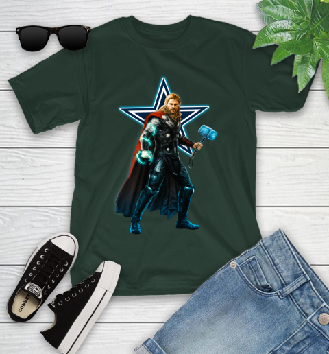NFL Thor Avengers Endgame Football Dallas owboys Youth T-Shirt 5