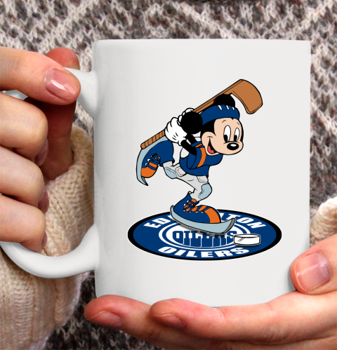 NHL Hockey Edmonton Oilers Cheerful Mickey Disney Shirt Ceramic Mug 11oz 2