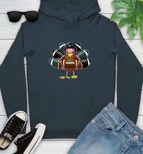 New York Jets Turkey Thanksgiving Day Youth Hoodie 8