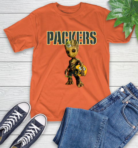 Green Bay Packers NFL Football Groot Marvel Guardians Of The Galaxy T-Shirt 5
