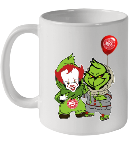 Atlanta Hawks Baby Pennywise Grinch Christmas NBA Basketball Ceramic Mug 11oz