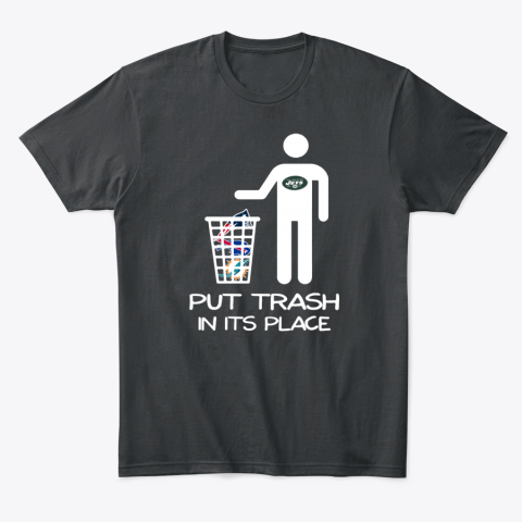 w5ss new york jets put trash in its place classic t shirt 2 front black