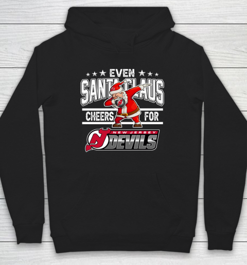 New Jersey Devils Even Santa Claus Cheers For Christmas NHL Hoodie
