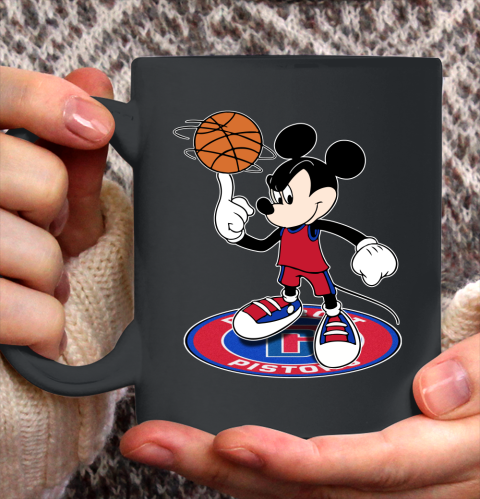 NBA Basketball Detroit Pistons Cheerful Mickey Disney Shirt Ceramic Mug 15oz