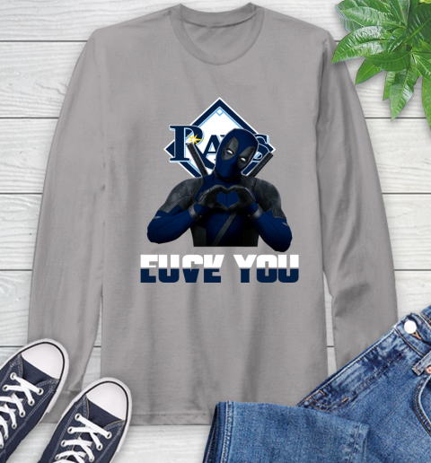 MLB Tampa Bay Rays Deadpool Love You Fuck You Baseball Sports Long Sleeve T-Shirt 6