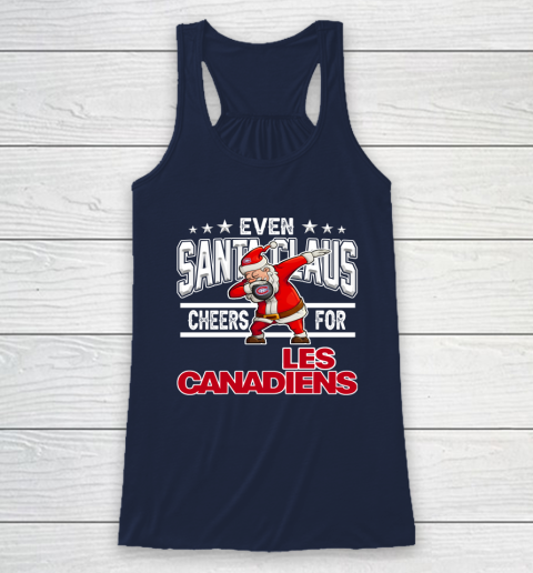 Montreal Canadiens Even Santa Claus Cheers For Christmas NHL Racerback Tank 8