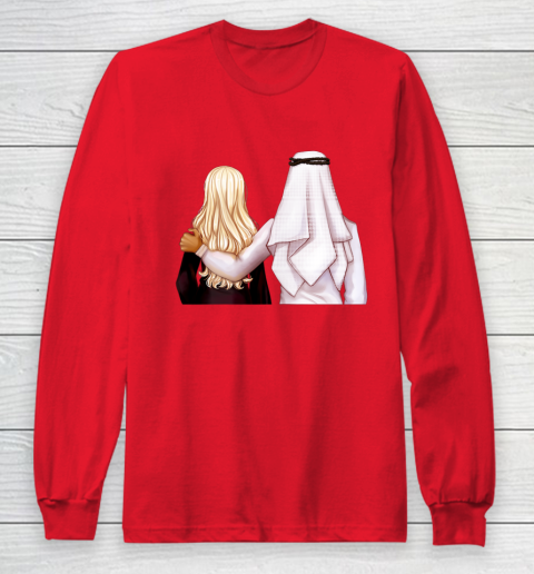 Blonde And Arab Long Sleeve T Shirt Tee For Sports