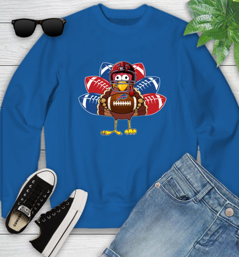Buffalo Bills Turkey Thanksgiving Day Youth Sweatshirt 8