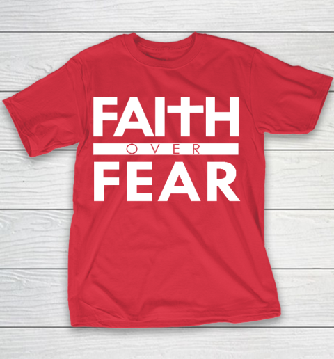 Faith Over Fear Bible Scripture Verse Christian Quote Youth T-Shirt 7