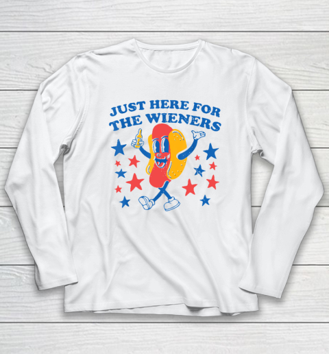 Hot Dog I'm Just Here For The 4Th Of July Long Sleeve T-Shirt