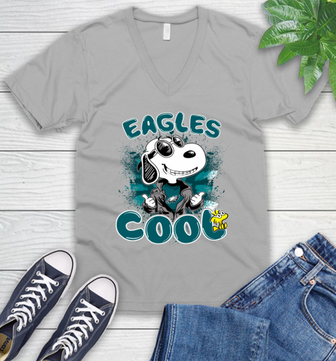 NFL Football Philadelphia Eagles Cool Snoopy Shirt V-Neck T-Shirt 3